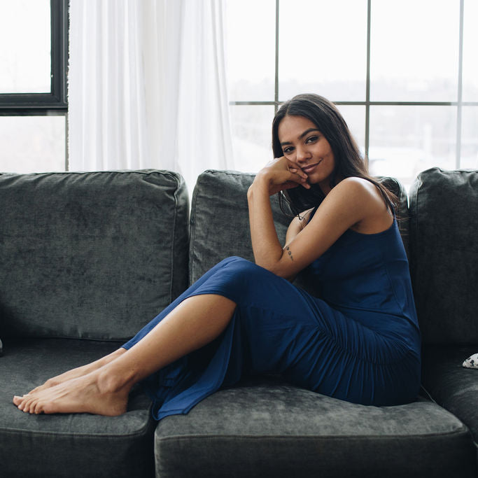 Maxi Side Hustle Dress - Navy